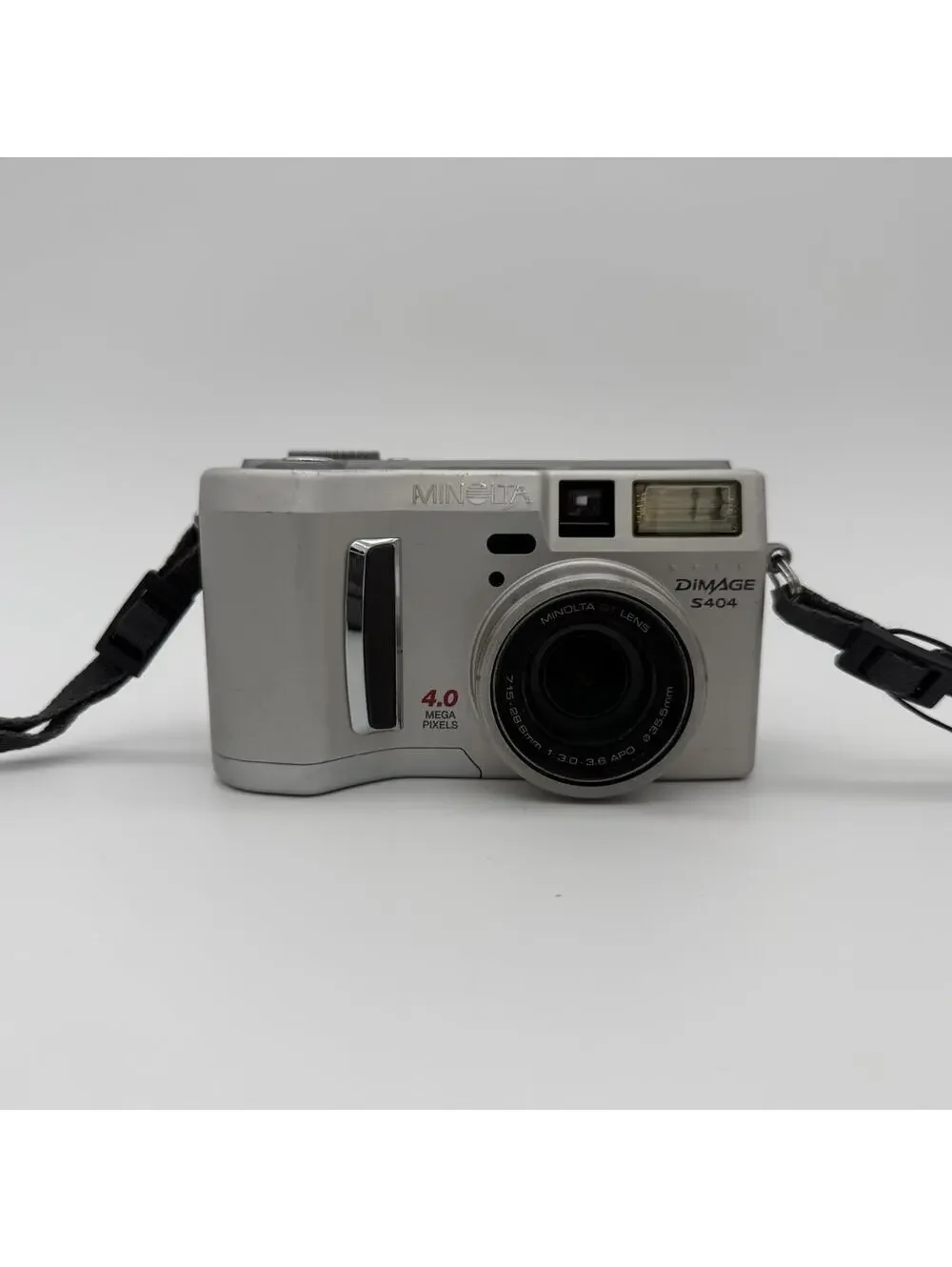 Minolta DIMAGE S404 4.0 MP Digital Camera- Silver TESTED Working Point Shoot VTG